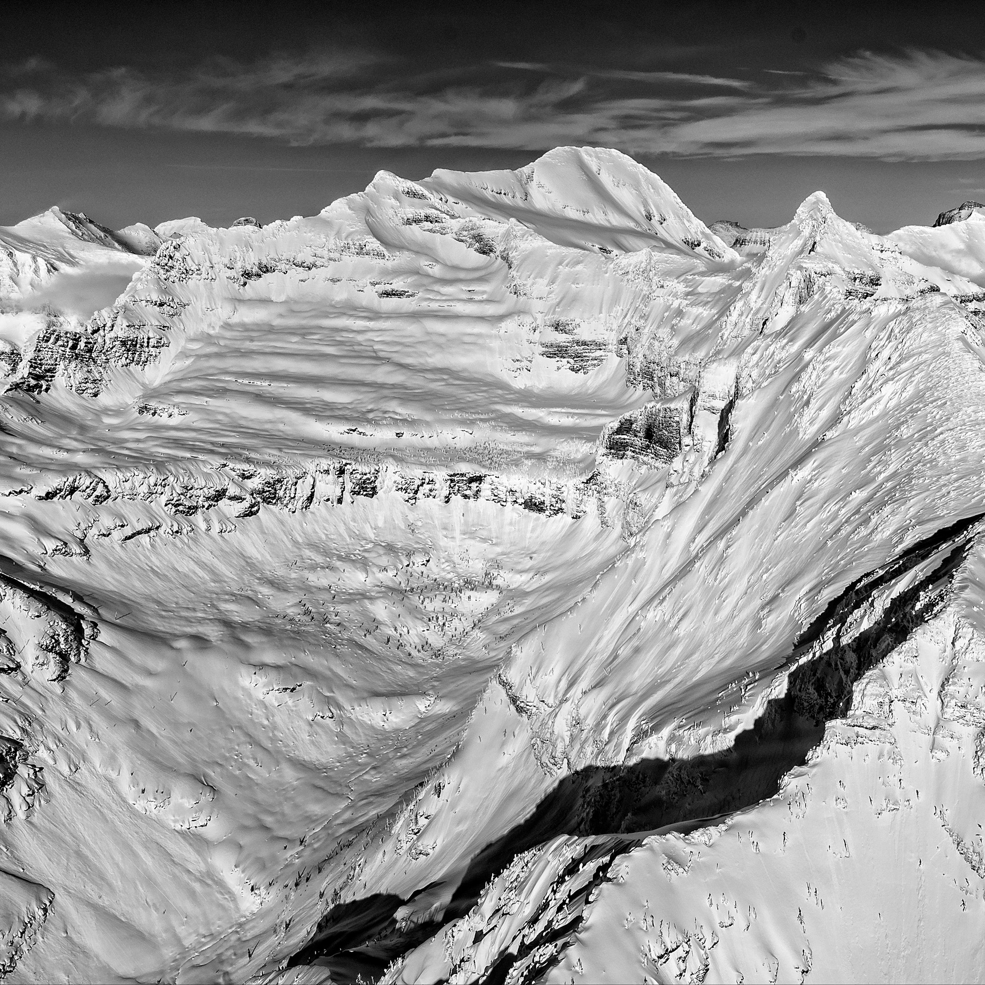 Aerial Glacier National Park, Montana
